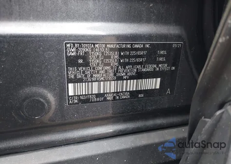 2021 Toyota Rav4 Le from USA, damaged, VIN 2T3G1RFV5MC179559